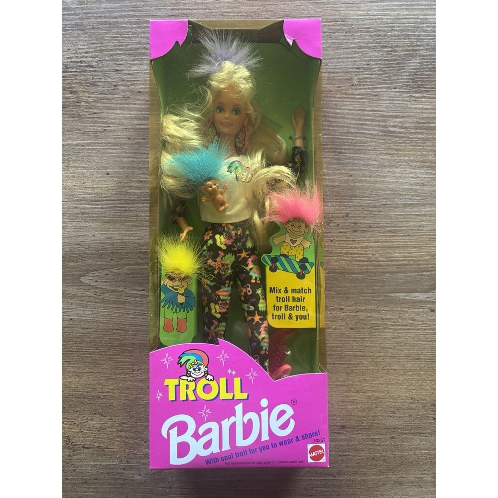 1992 Troll Barbie Doll Mattel #10257 NRFB Vintage